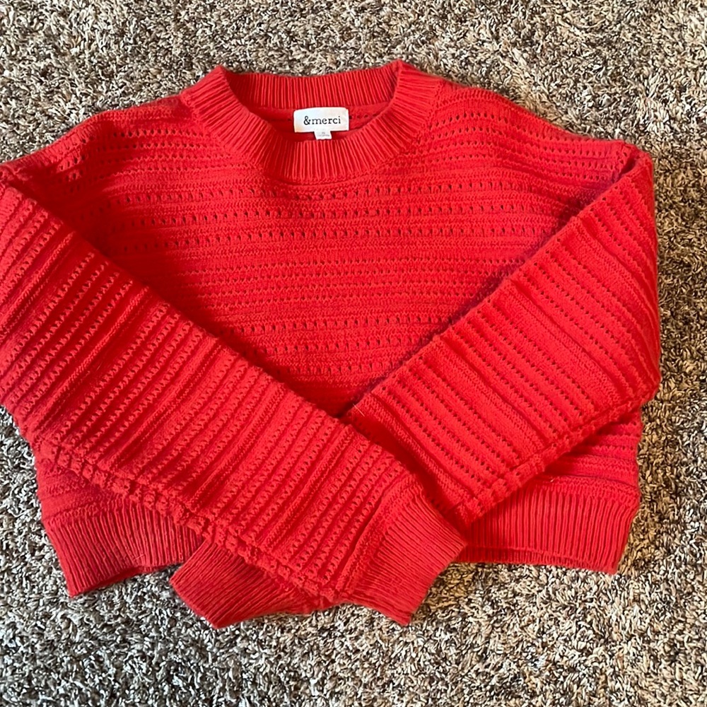 &Merci Red sweater